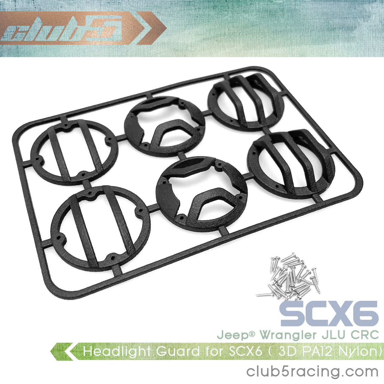 Headlight Guards for Axial SCX6 Jeep JLU Wrangler