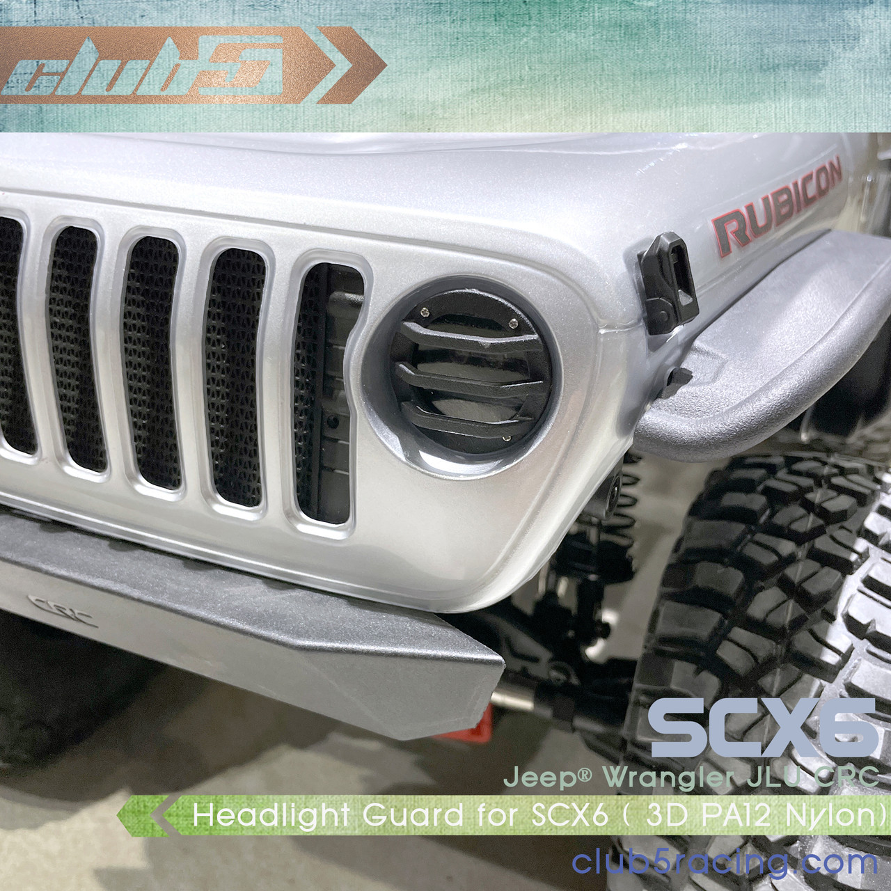 Headlight Guards for Axial SCX6 Jeep JLU Wrangler