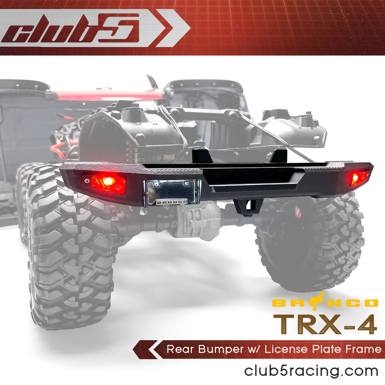 Scale Rear Bumper w/ LED ( 6V ) for TRX-4 2021 Bronco