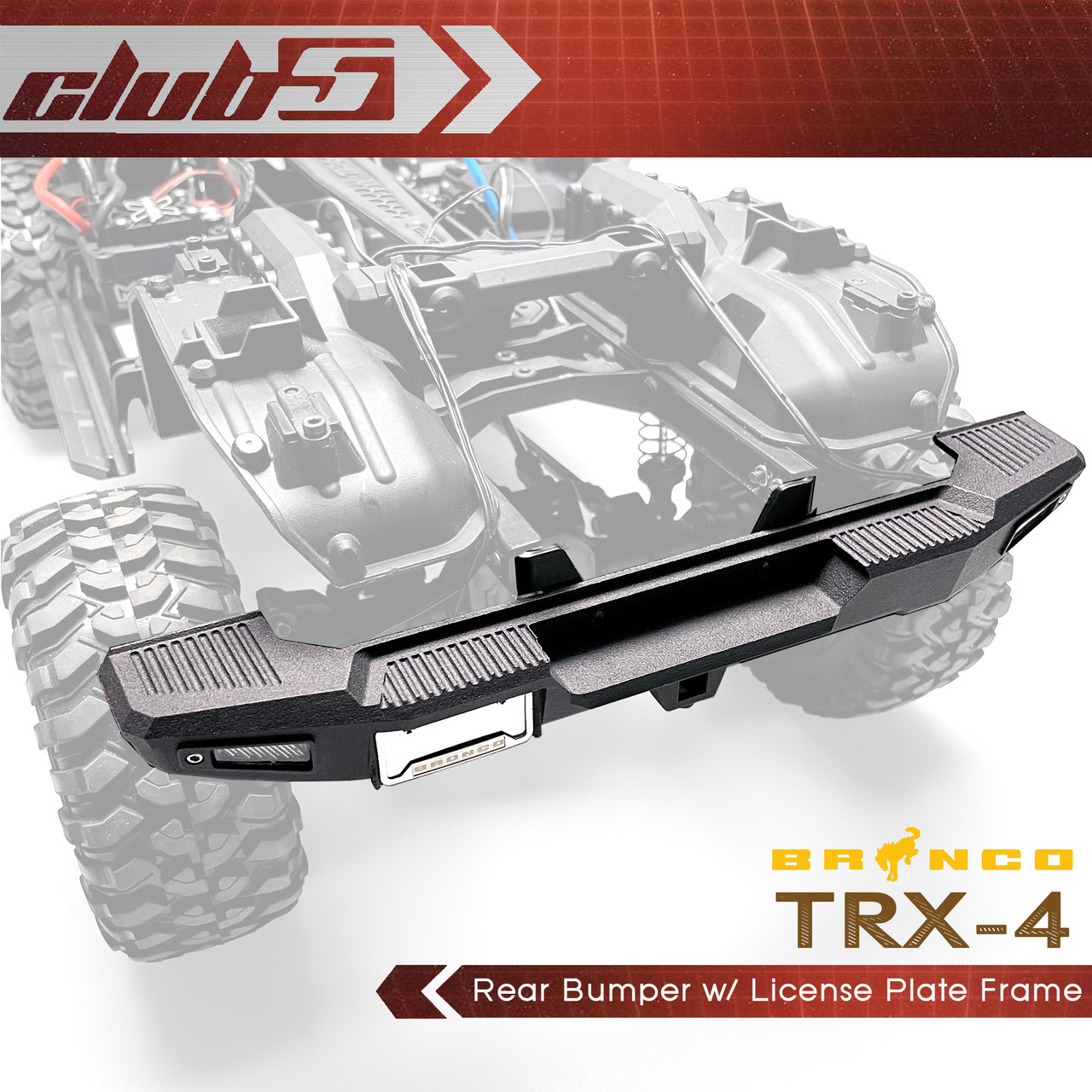 Scale Rear Bumper w/ LED ( 6V ) for TRX-4 2021 Bronco