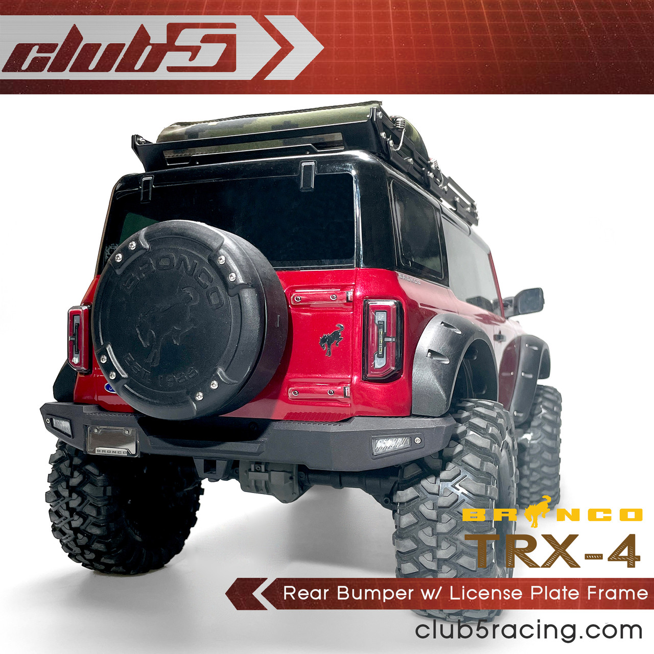 Scale Rear Bumper w/ LED ( 6V ) for TRX-4 2021 Bronco