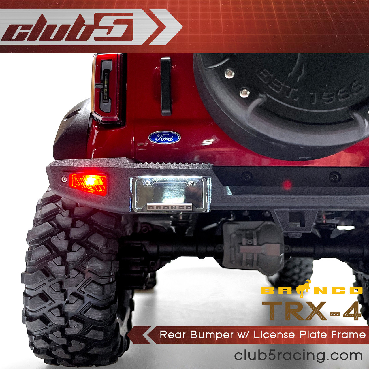 Scale Rear Bumper w/ LED ( 6V ) for TRX-4 2021 Bronco