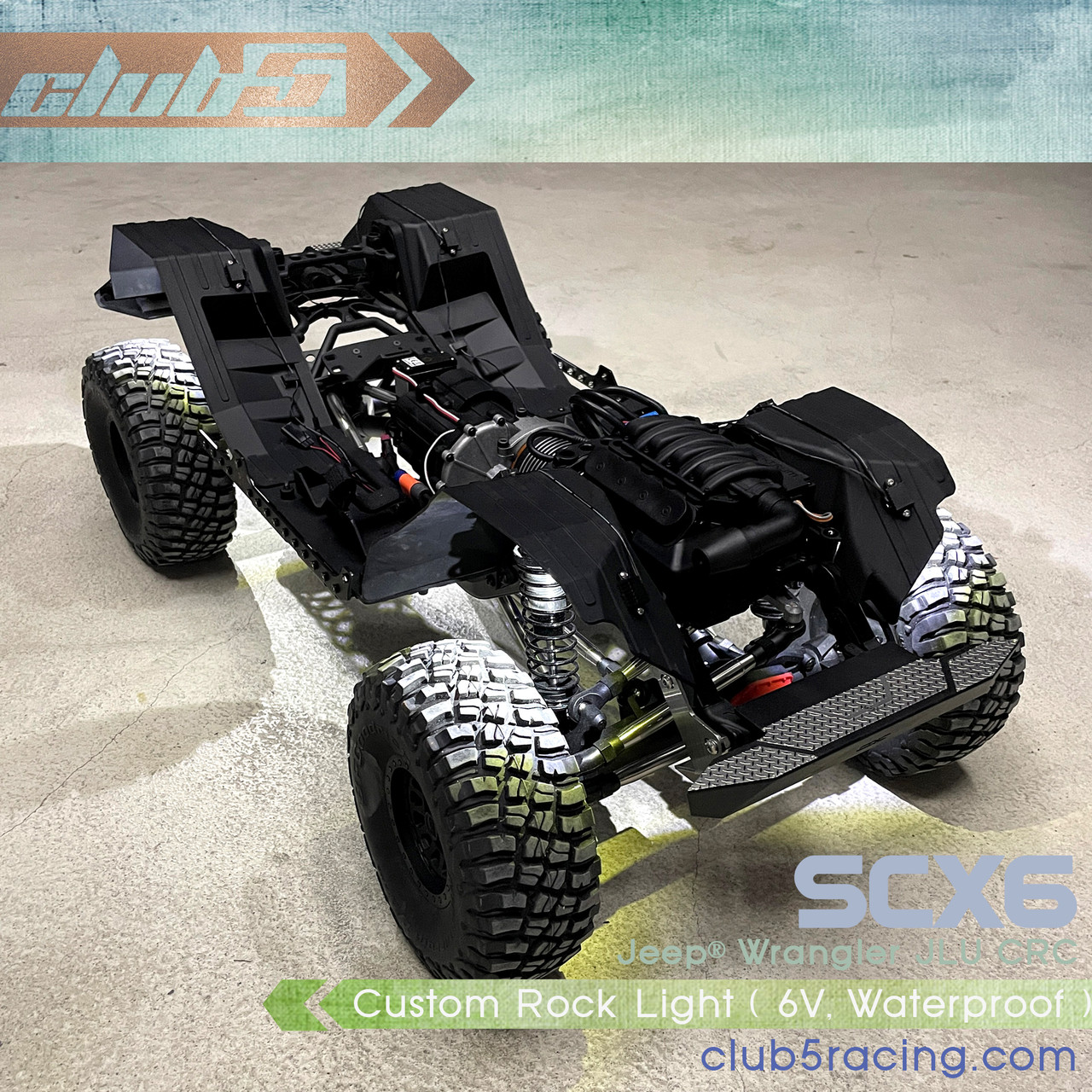 Waterproof Rock Light ( 6V ) For Axial SCX6 Jeep JLU Wrangler