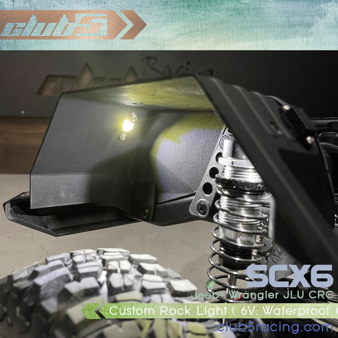 Waterproof Rock Light ( 6V ) For Axial SCX6 Jeep JLU Wrangler