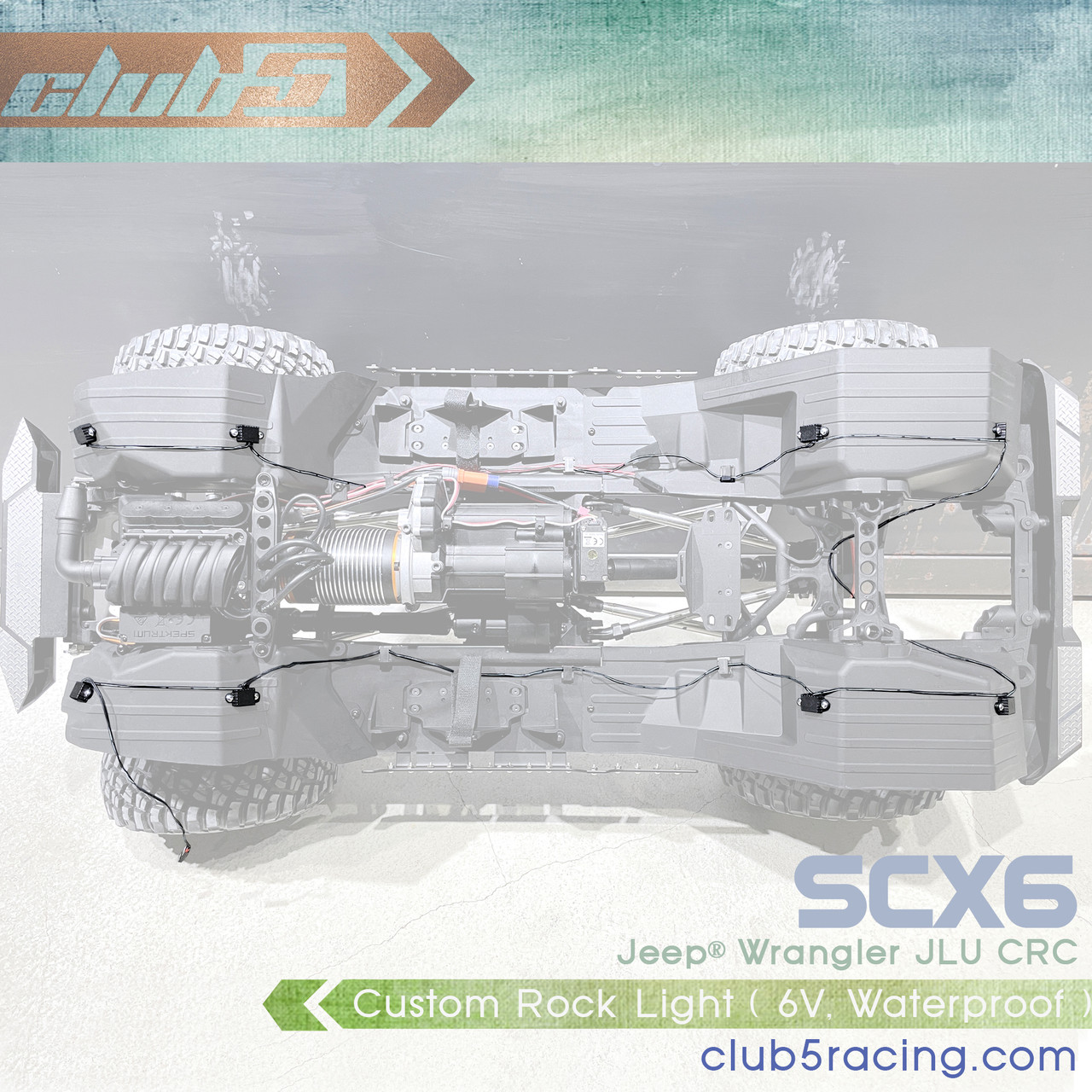 Waterproof Rock Light ( 6V ) For Axial SCX6 Jeep JLU Wrangler