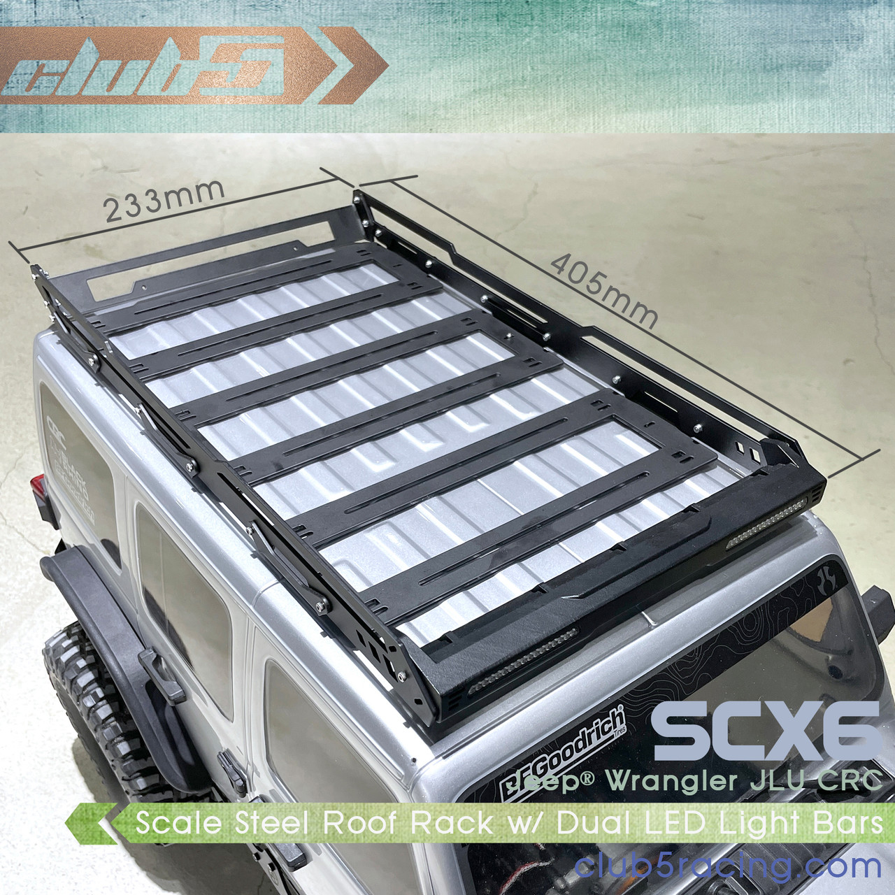 Metal Roof Rack ( V2 ) for SCX6 Jeep JLU Wrangler