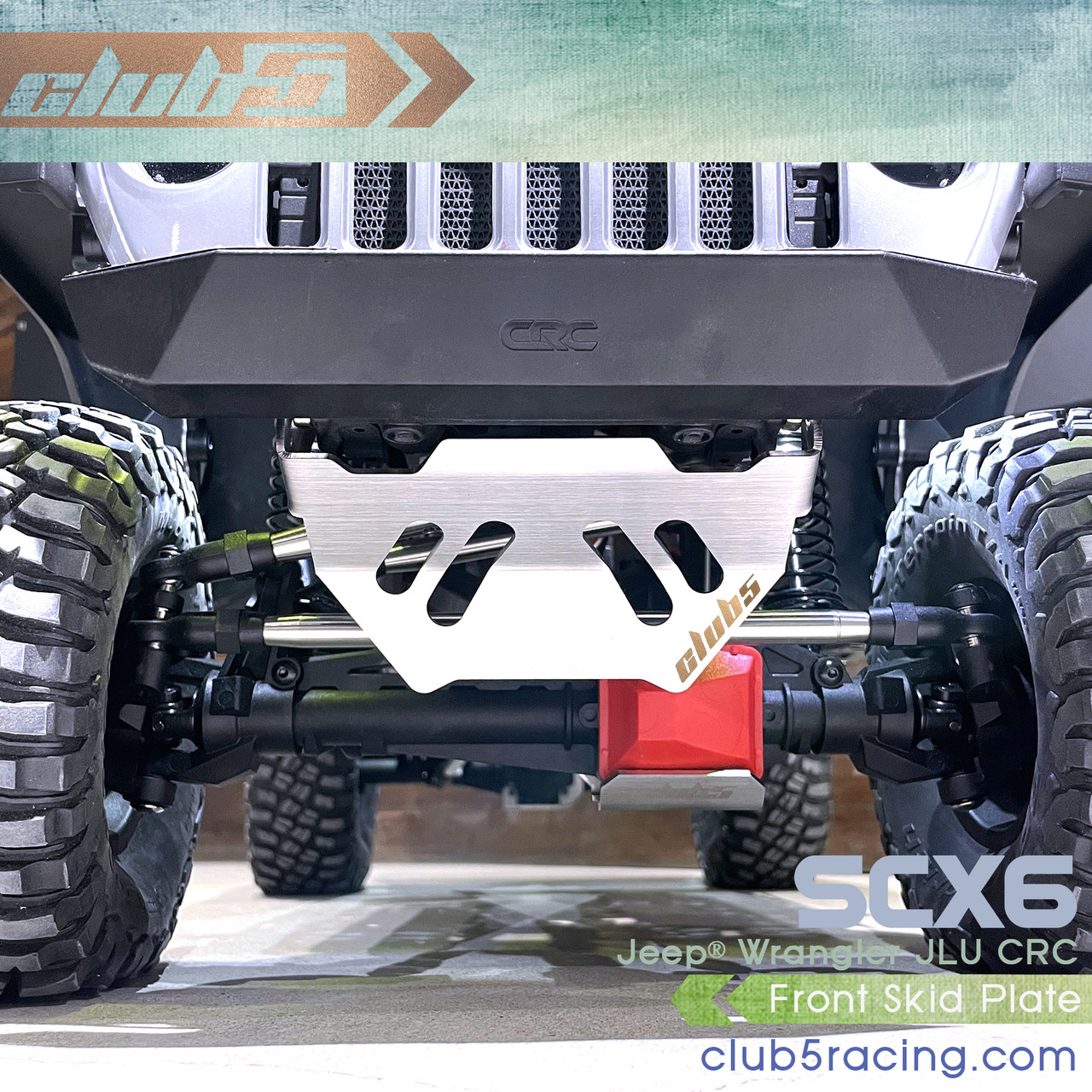 Front Skid Plate ( Stainless Steel ) for Axial SCX6 Jeep JLU Wrangler
