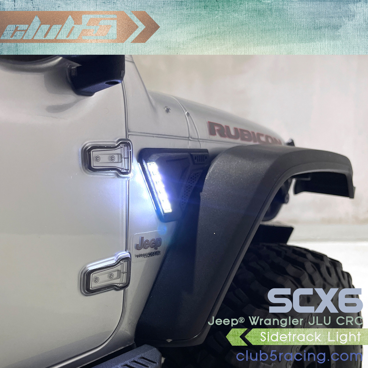 Sidetrack Lighting Kit for SCX6 Jeep JLU Wrangler ( 6V, Waterproof  )