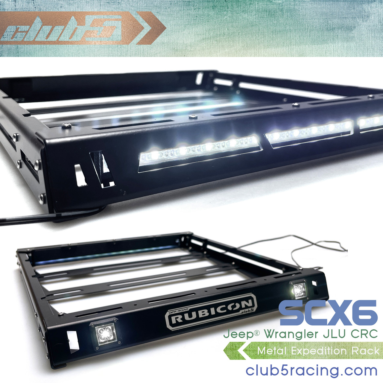 Metal Expedition Roof Rack for Axial SCX6 Jeep Wrangler