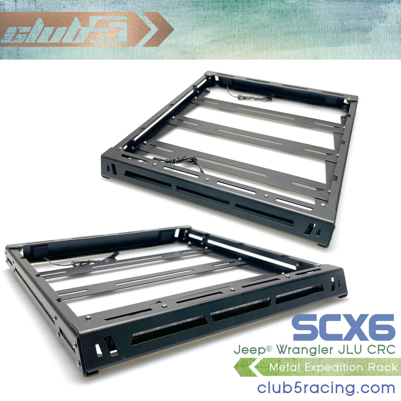 Metal Expedition Roof Rack for Axial SCX6 Jeep Wrangler