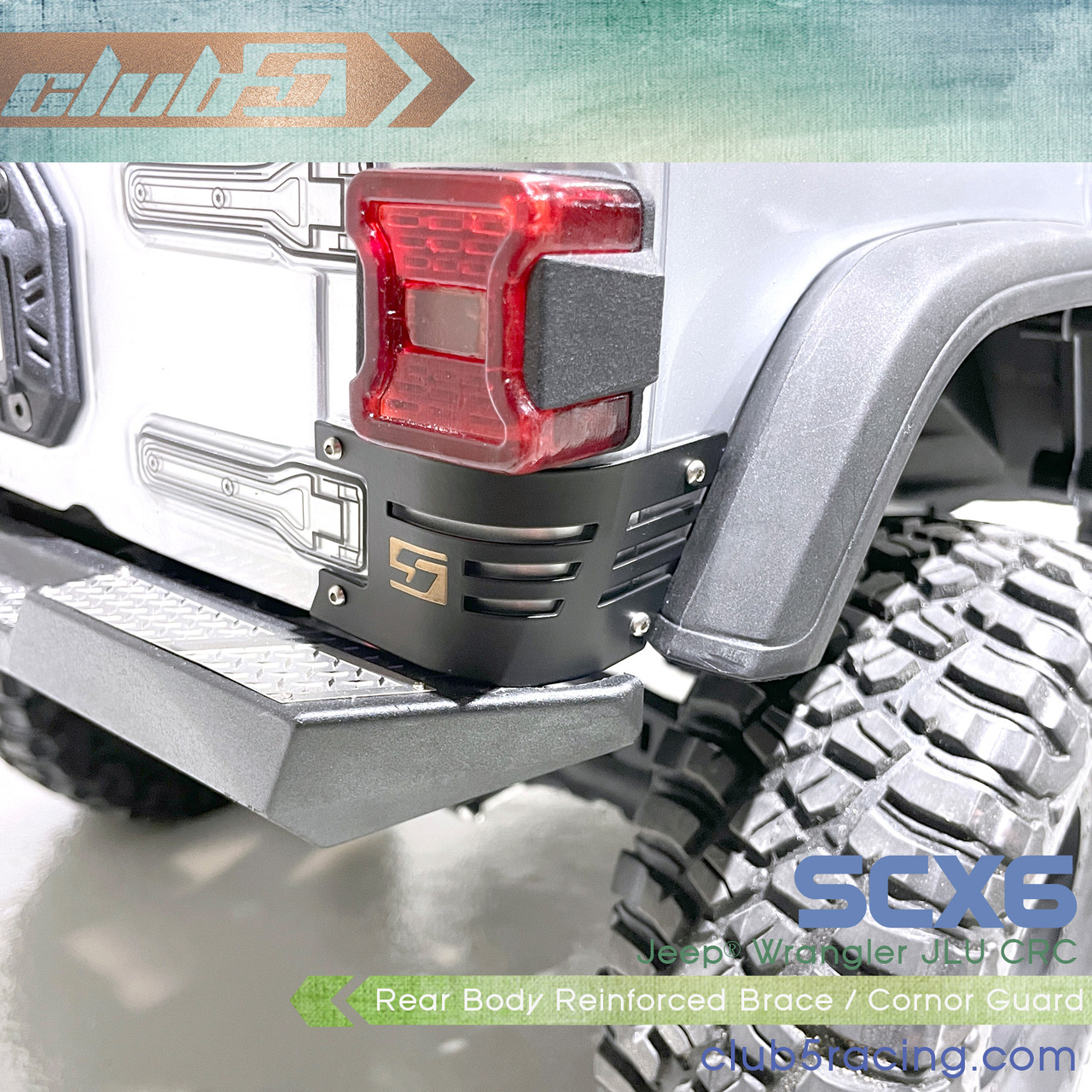 Rear Body Reinforced Brace / Corner Guard for SCX6 Jeep JLU Wrangler