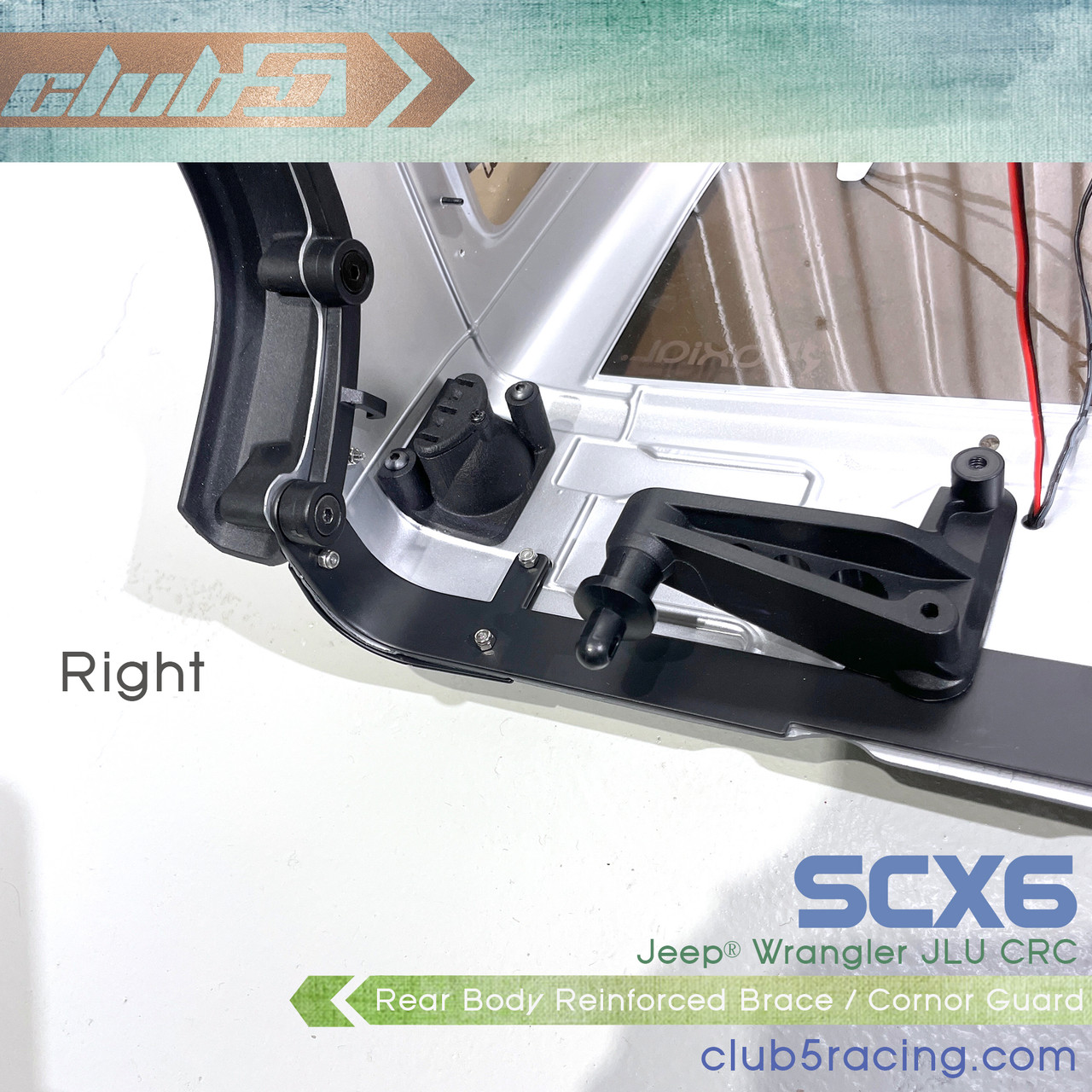 Rear Body Reinforced Brace / Corner Guard for SCX6 Jeep JLU Wrangler