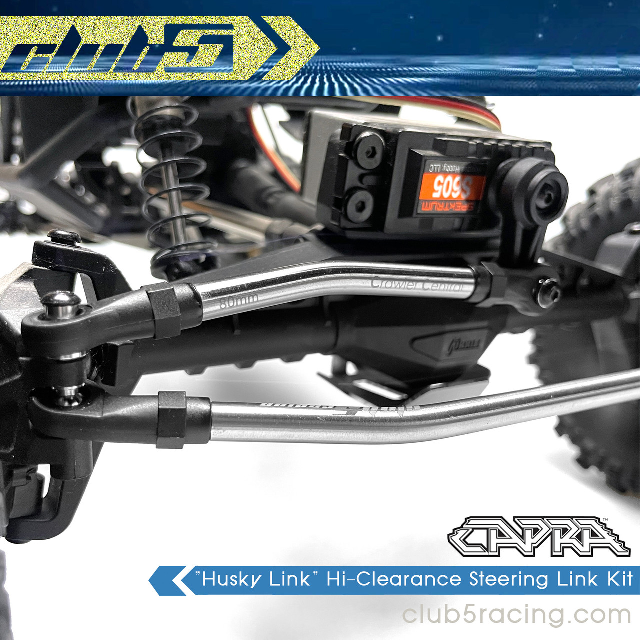 "Husky Link" Extended Hi-Clearance Steering Links for Axial Capra
