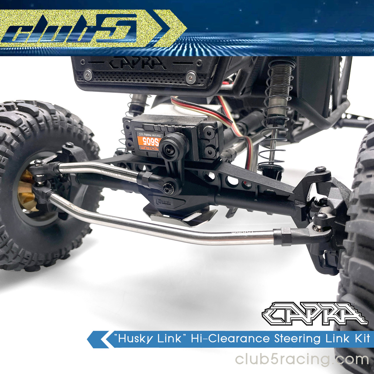 "Husky Link" Extended Hi-Clearance Steering Links for Axial Capra