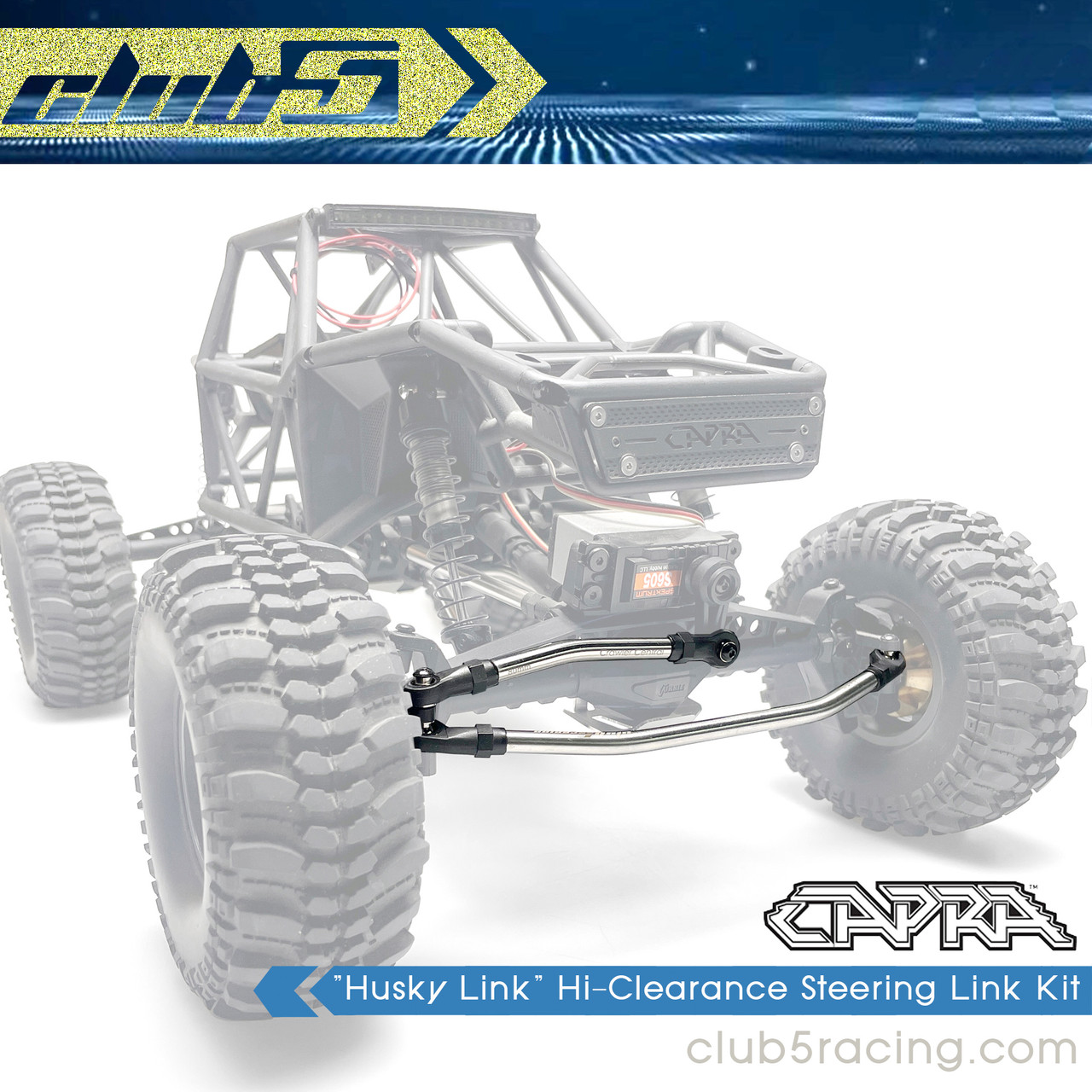 "Husky Link" Extended Hi-Clearance Steering Links for Axial Capra