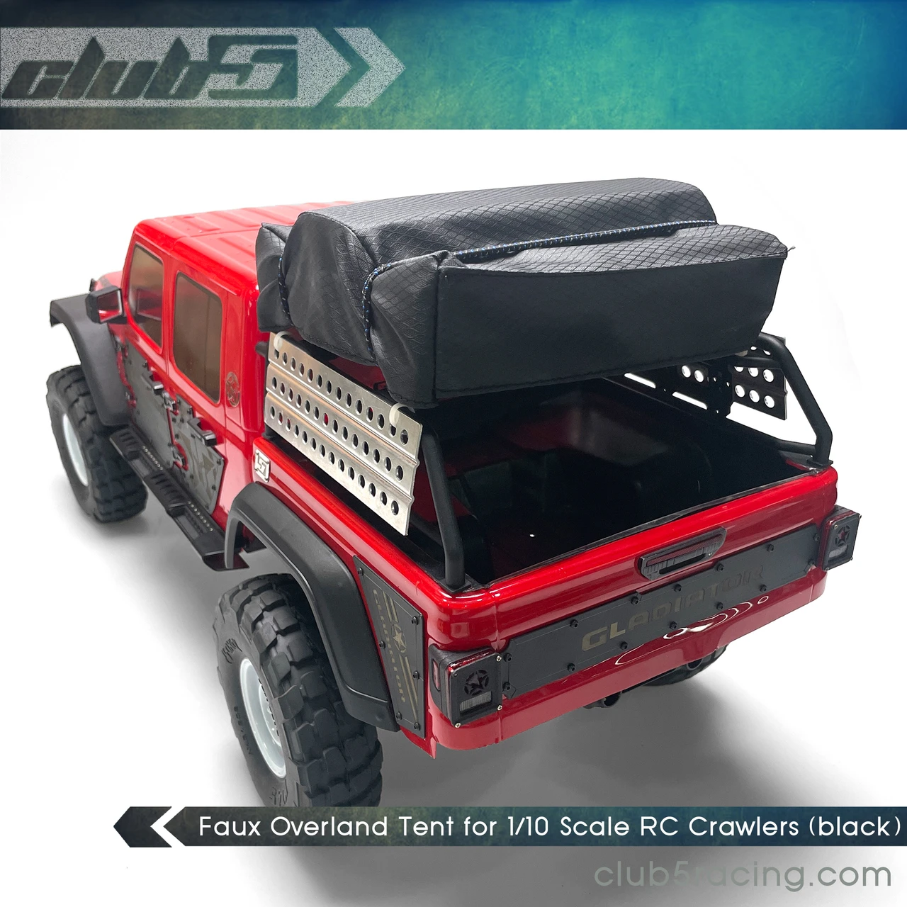 Faux Overland Tent for 1/10 Scale RC Crawlers ( Black )