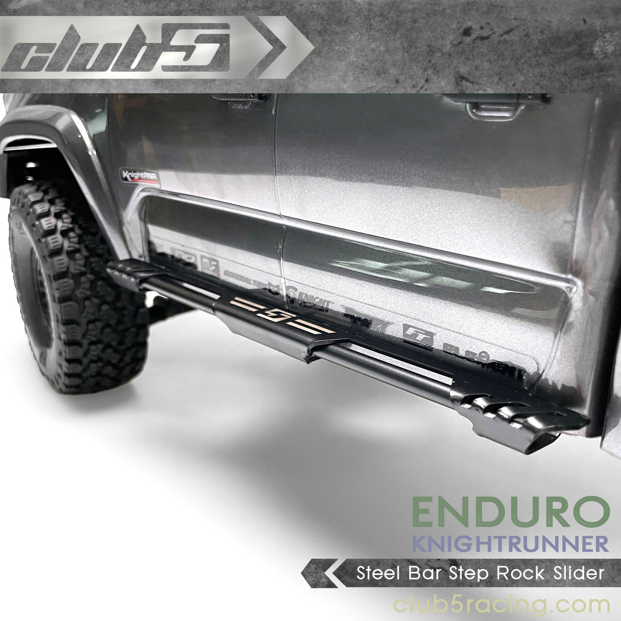 Steel Bar Step Rock Slider for Element RC Knightrunner / Trailrunner