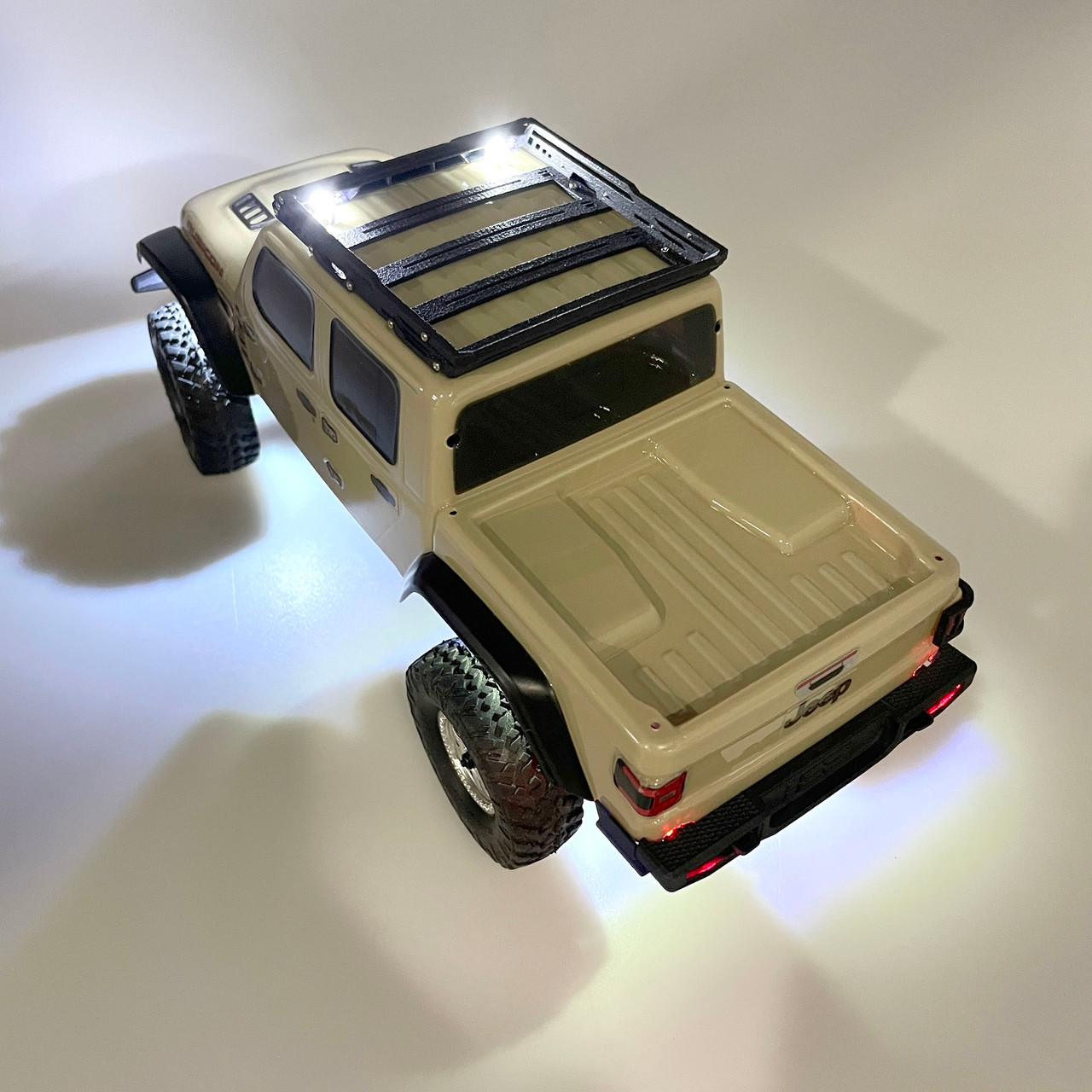 Rear Bumper w/ LED for Axial SCX24 Jeep Gladiator JT