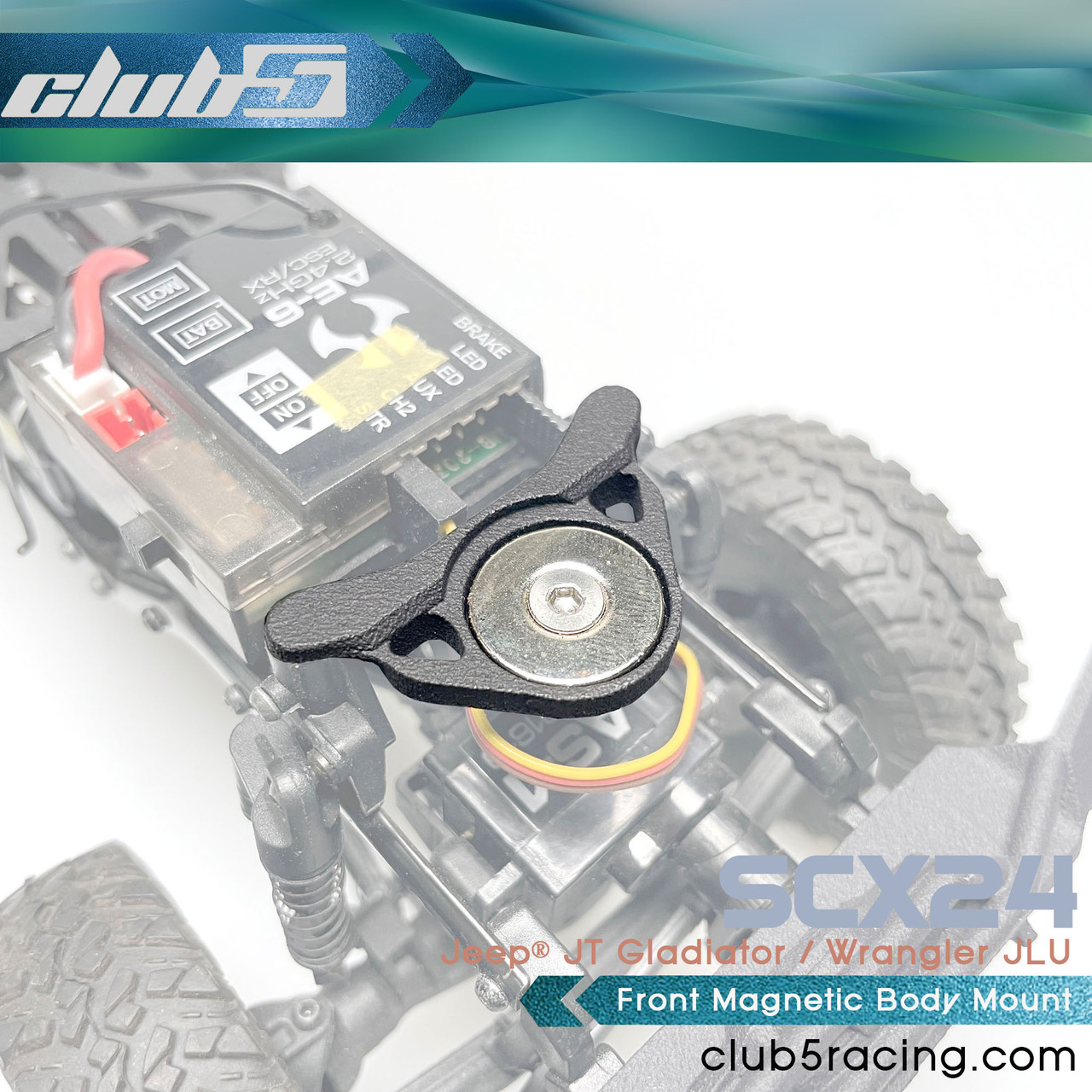 Front Magnetic Body Mount  for SCX24 Jeep Gladiator / Wrangler JLU