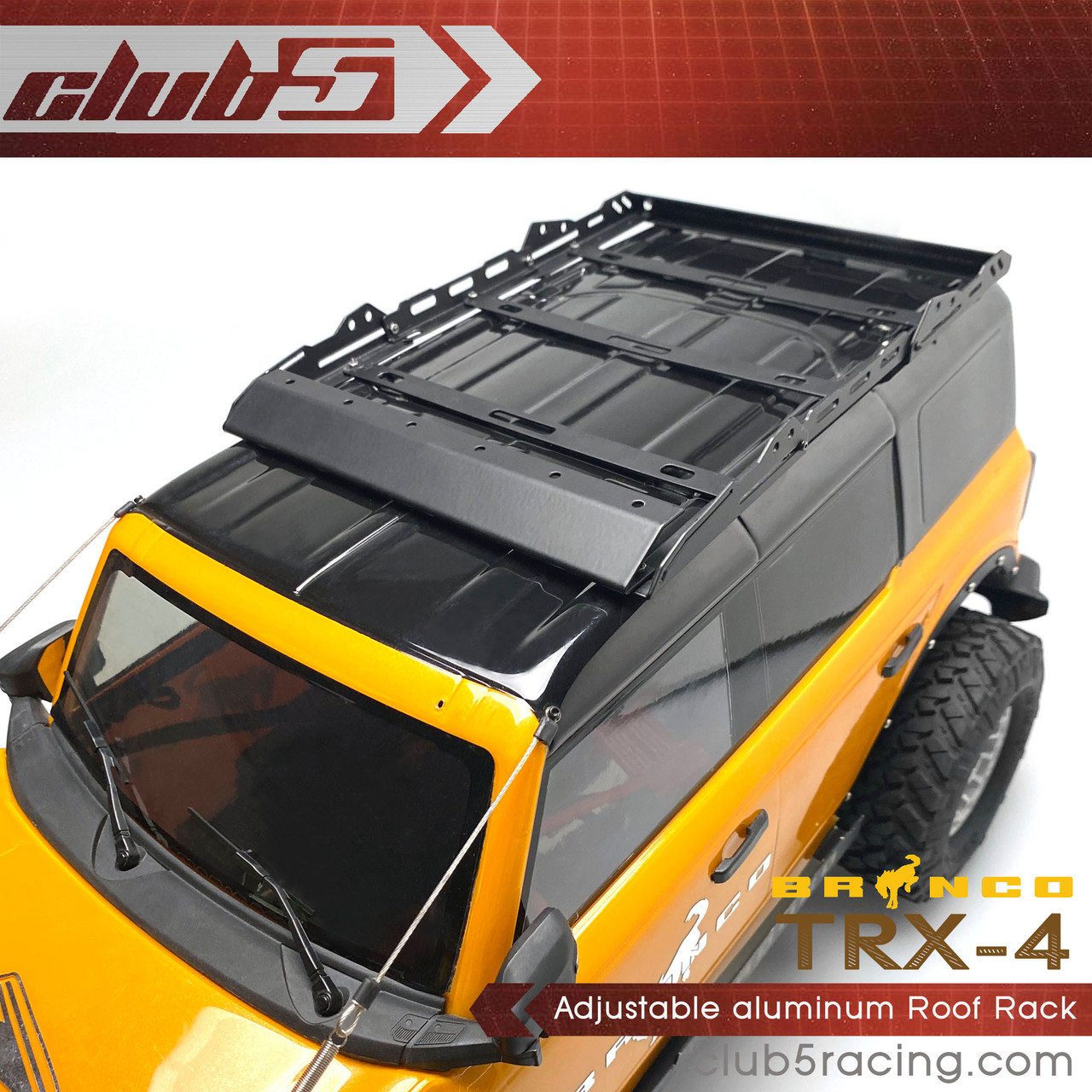 Adjustable Aluminum Roof Rack for Traxxas TRX-4 2021 Bronco