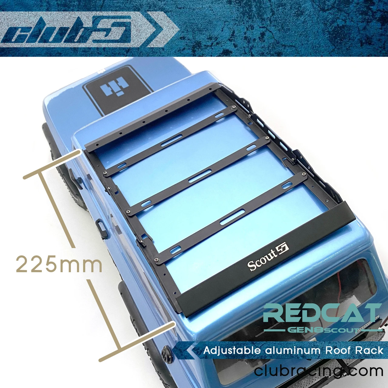 Adjustable Aluminum Roof Rack ( Scout ) for Redcat GEN8