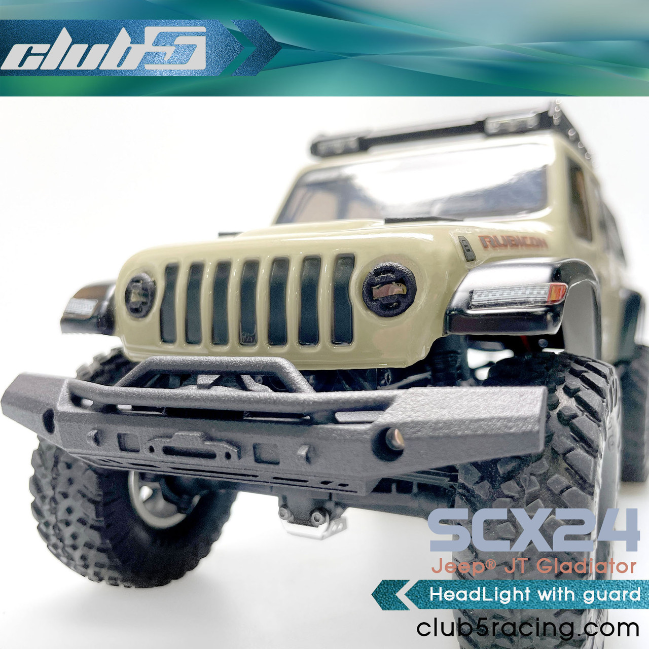 Head Light with guard for Axial SCX24 Jeep Gladiator
