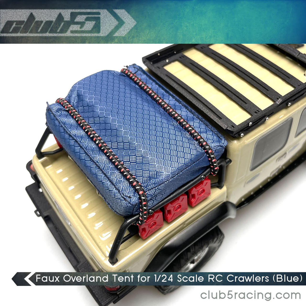 Faux Overland Tent for 1/24 Scale RC Crawlers (Blue)