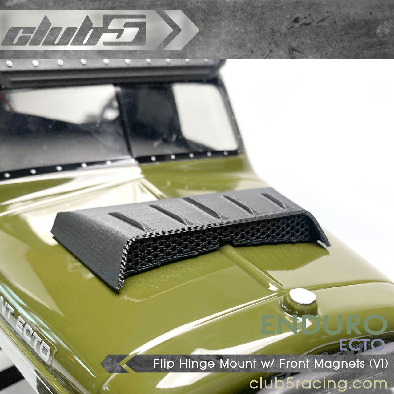 Flip Hinge Mount w/ Front Magnets (V1) for Enduro Ecto Trail Truck