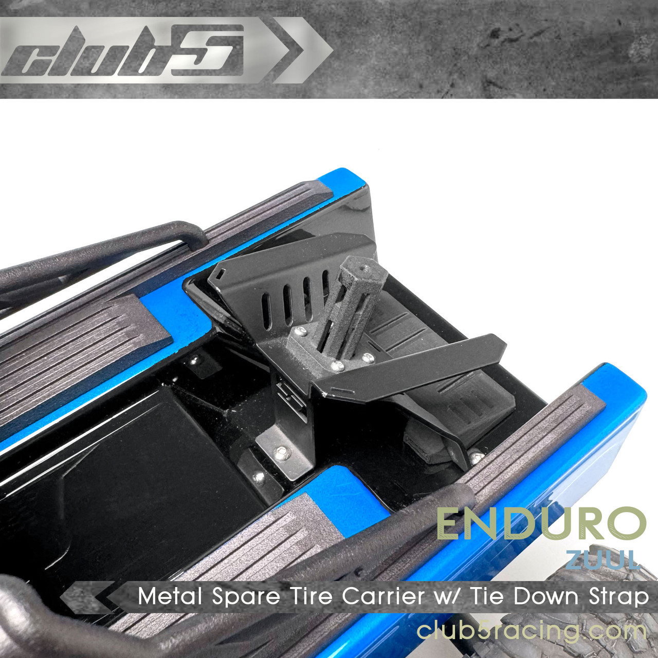 Metal Spare Tire Carrier w/ Tie Down Strap for Enduro ECTO/ZUUL