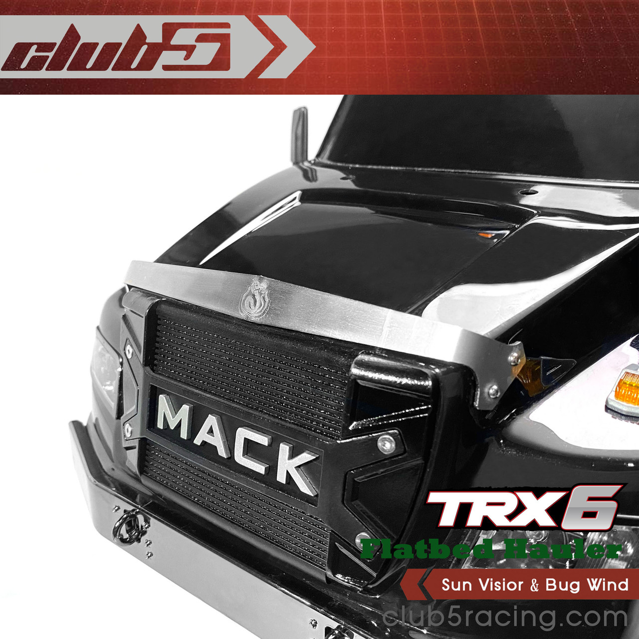 Sun Visor & Bug Wind for Traxxas TRX-6 HAULER