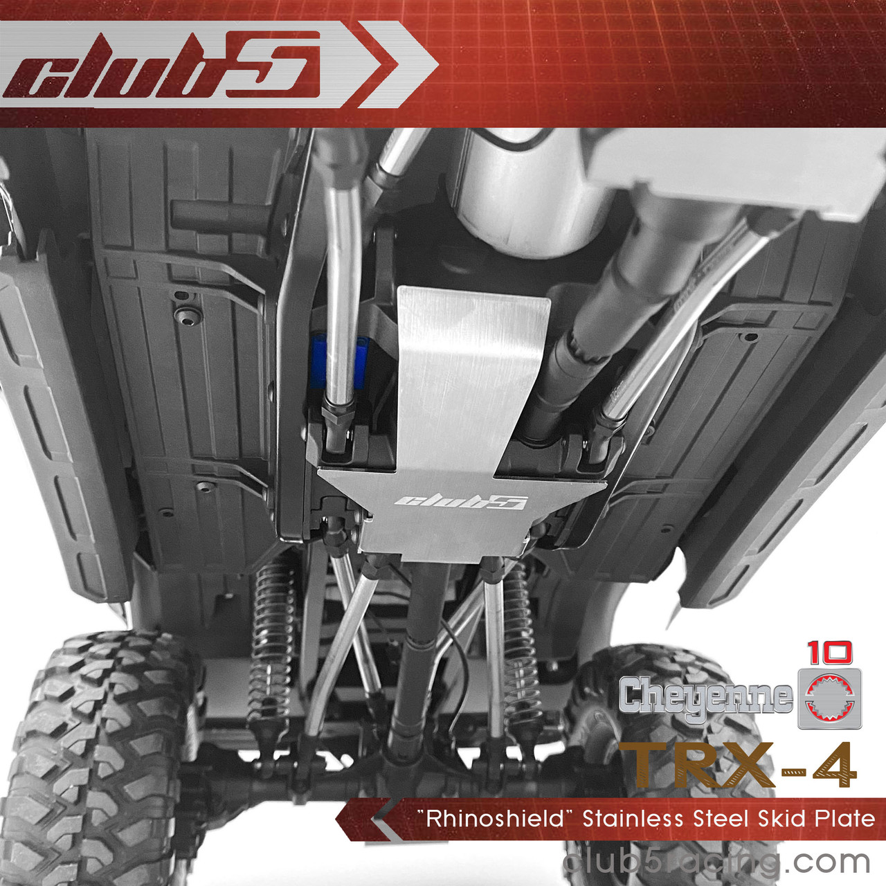 "Rhinoshield" Stainless Steel Center Skid Plate Guard for TRX-4 1979 K10