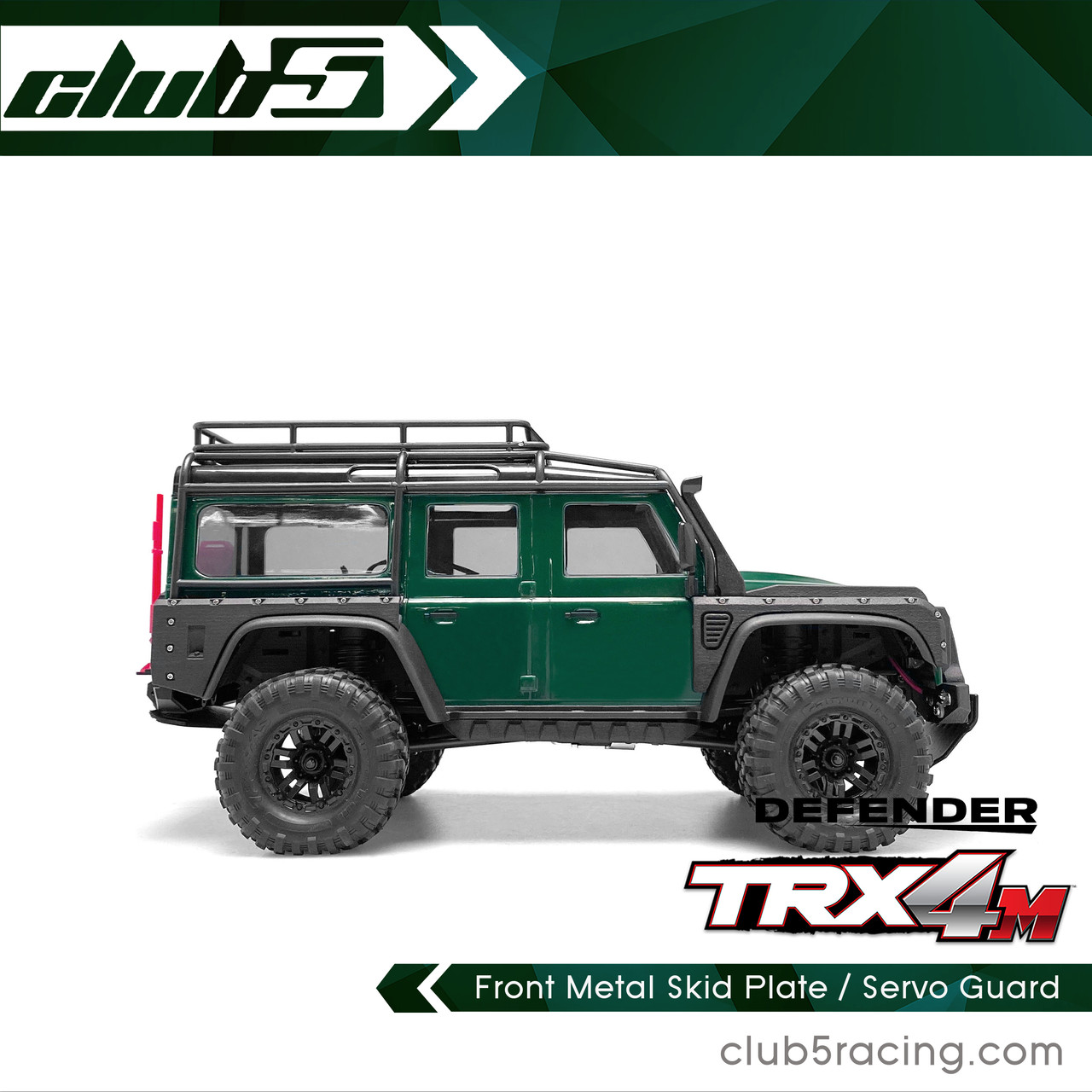 Front Anodized Aluminum Skid Plate / Servo Guard for Traxxas TRX-4M D110 Defender