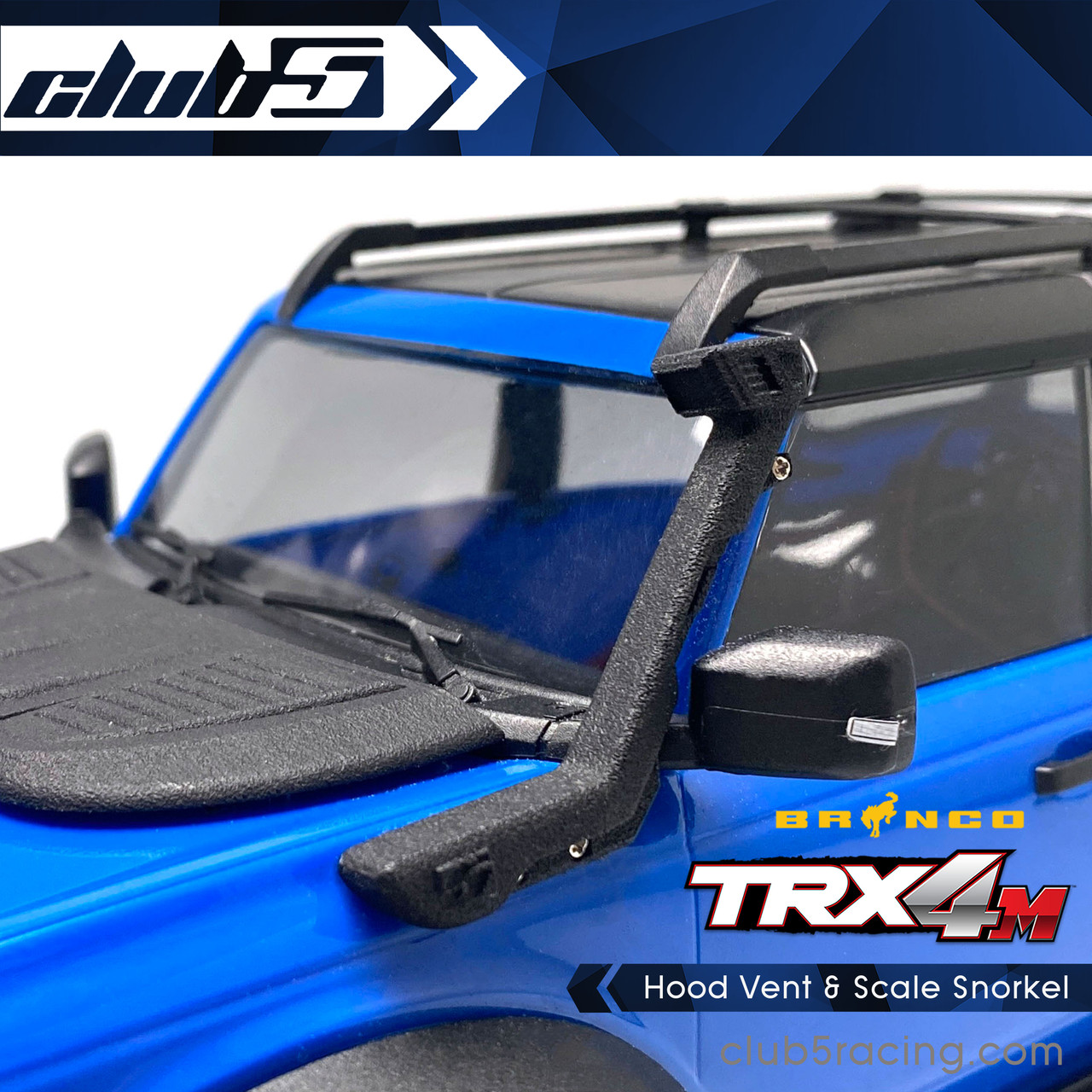 Hood Vent & Scale Snorkel for Traxxas TRX-4M Ford Bronco
