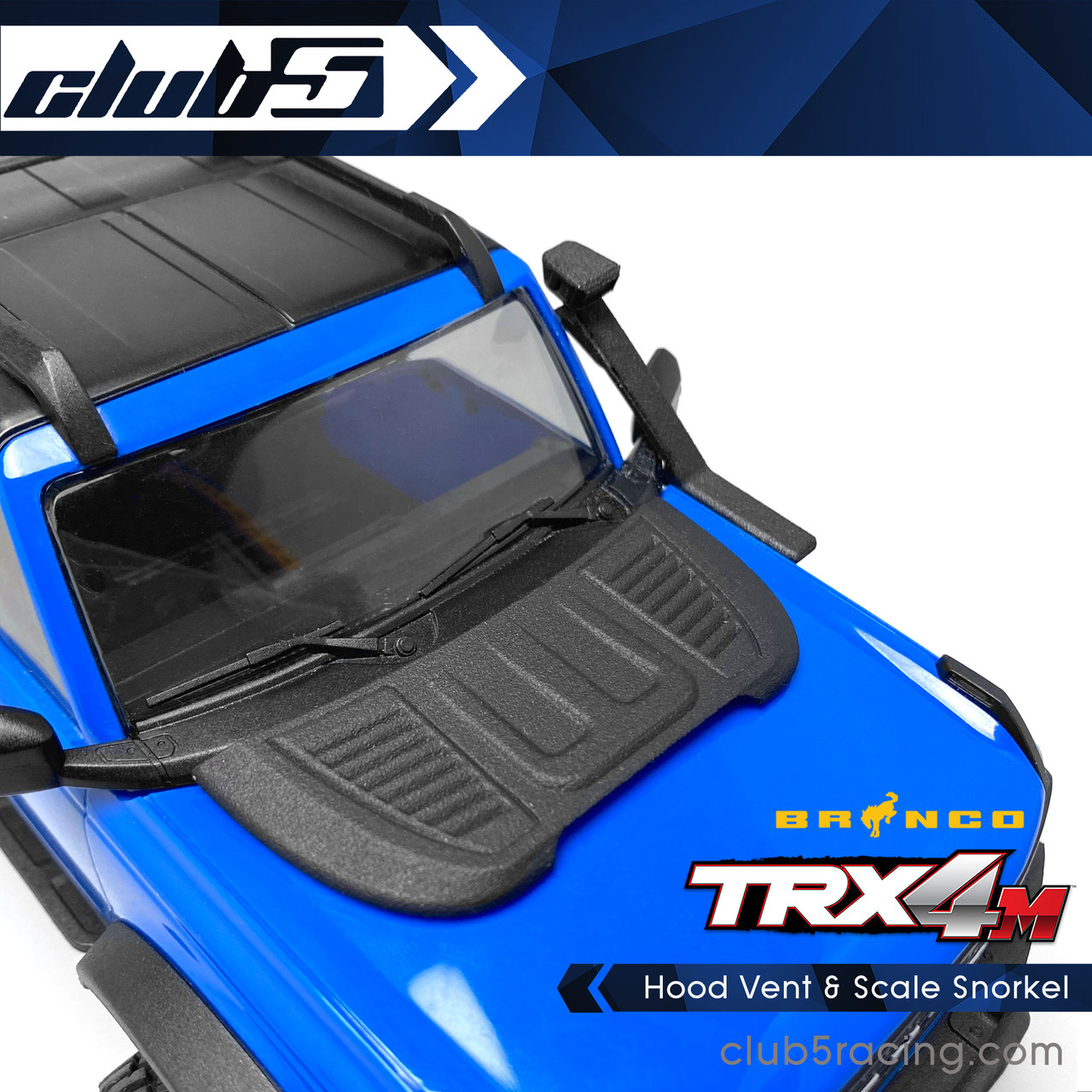 Hood Vent & Scale Snorkel for Traxxas TRX-4M Ford Bronco