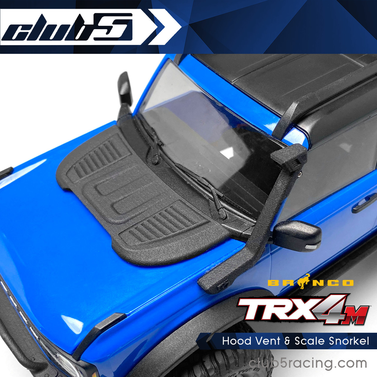 Hood Vent & Scale Snorkel for Traxxas TRX-4M Ford Bronco