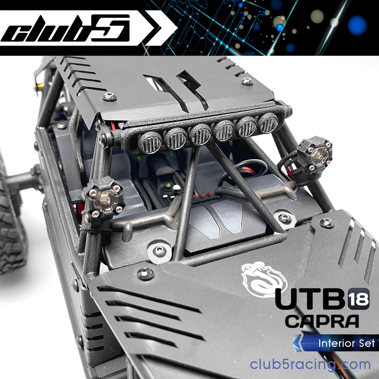 Interior Set for Axial 1/18 Capra ( Unpainted White )