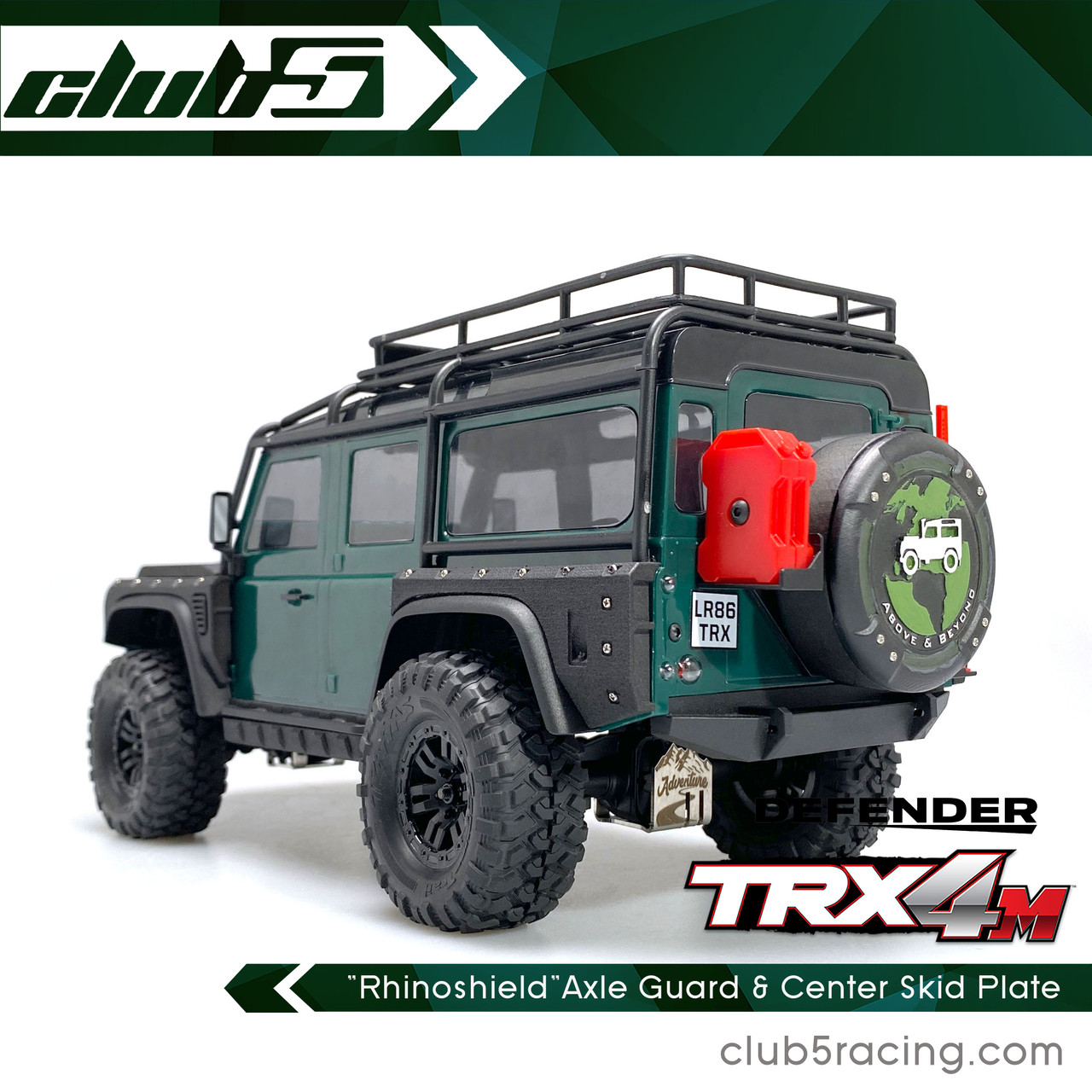 "Rhinoshield" Stainless Steel Axle Guard & Center Skid Plate for TRX-4M D110 / Bronco