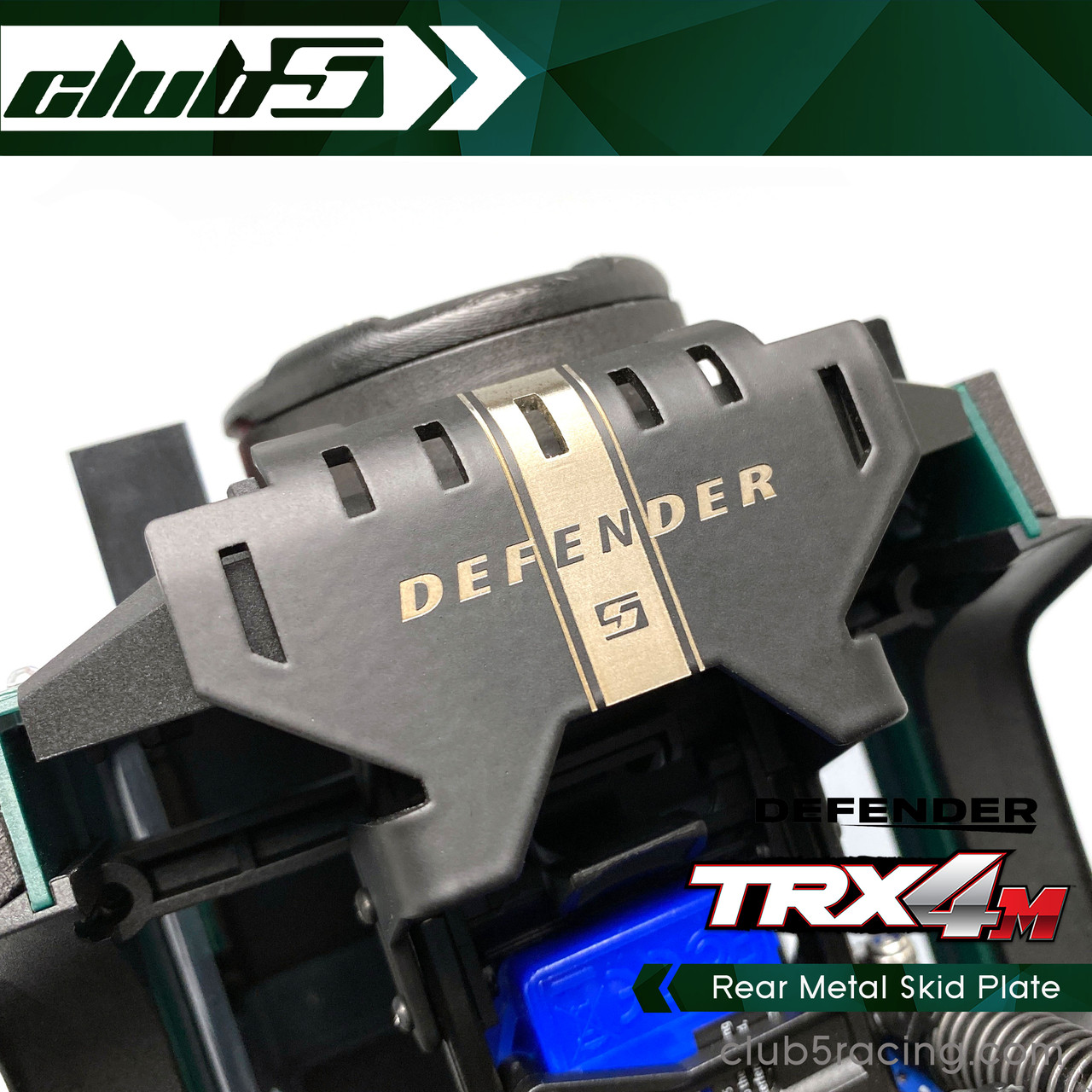 Rear Metal Skid Plate for TRX-4M D110 Defender