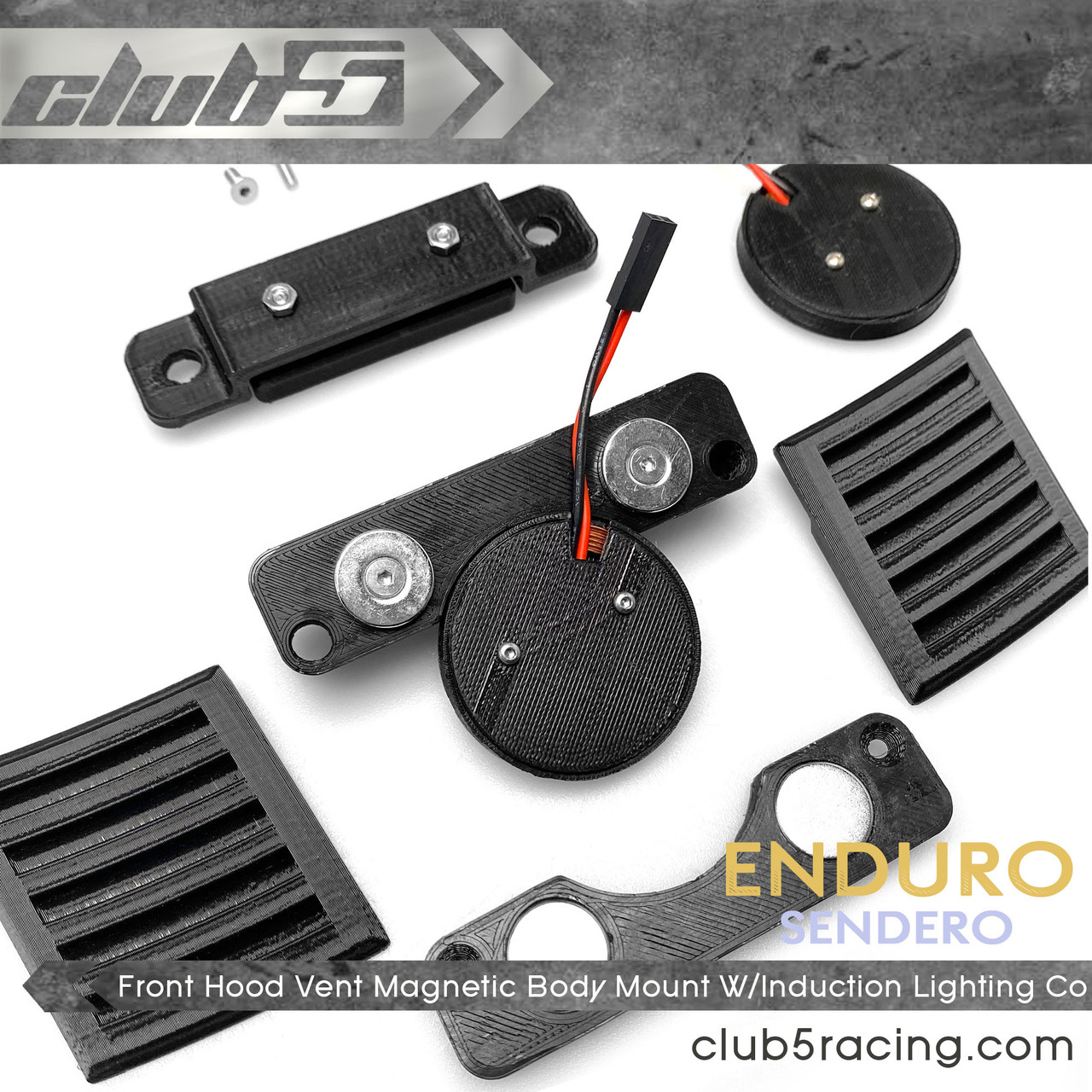 Front Hood Vent Magnetic Body Mount W/Induction Lighting Co