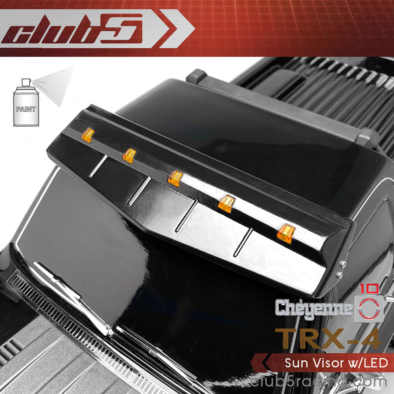 Sun Visor w/LED for TRX-4 1979 K10