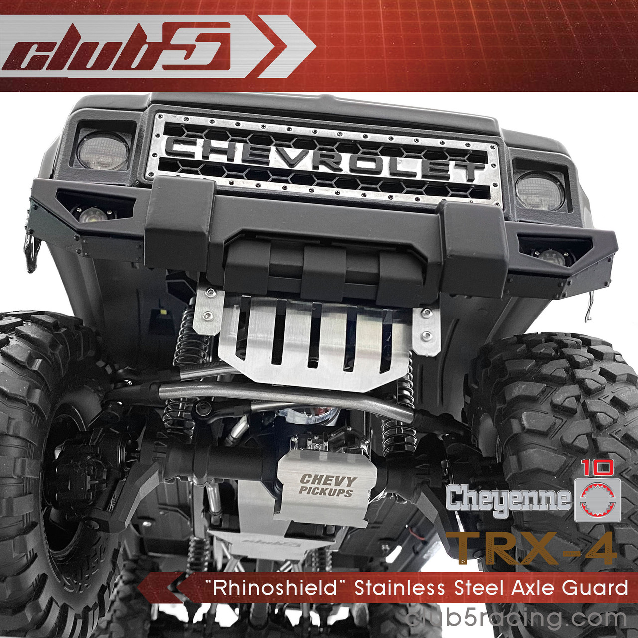 "Rhinoshield" Stainless Steel Axle Guard for TRX-4 1979 K10