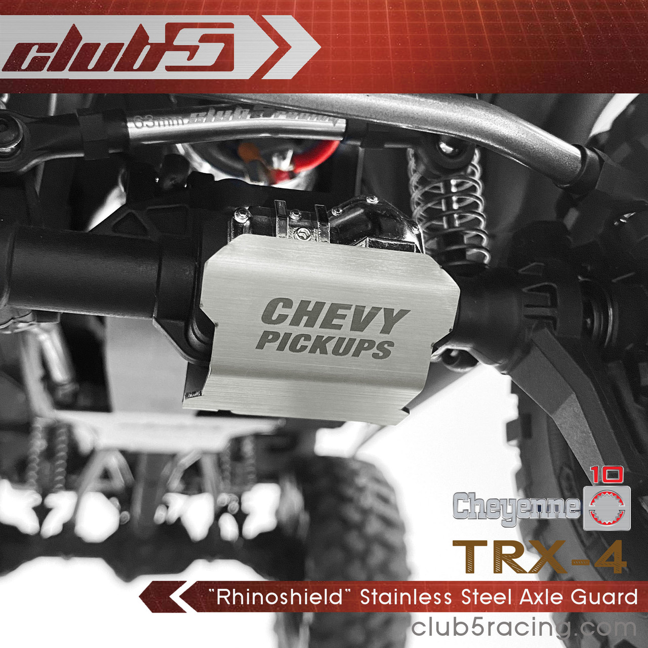 "Rhinoshield" Stainless Steel Axle Guard for TRX-4 1979 K10