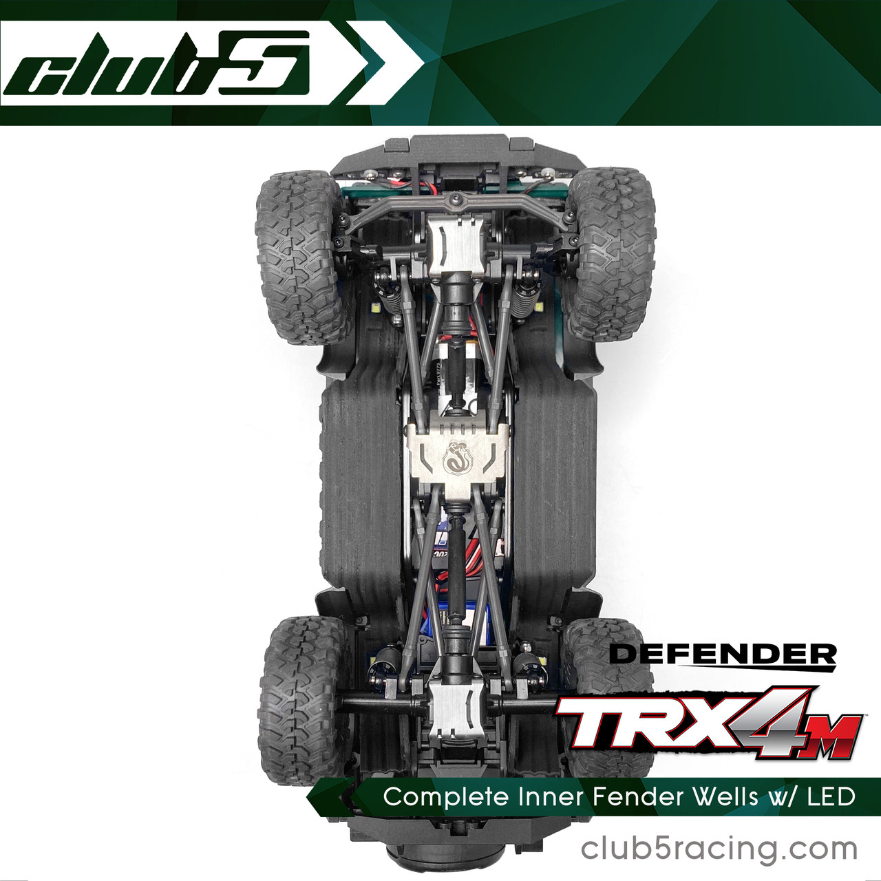 Complete Inner Fender Wells w/ LED for Traxxas TRX-4M D110 
