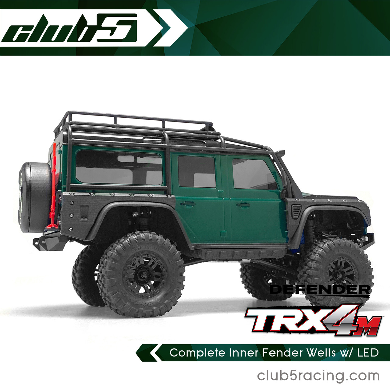 Complete Inner Fender Wells w/ LED for Traxxas TRX-4M D110 