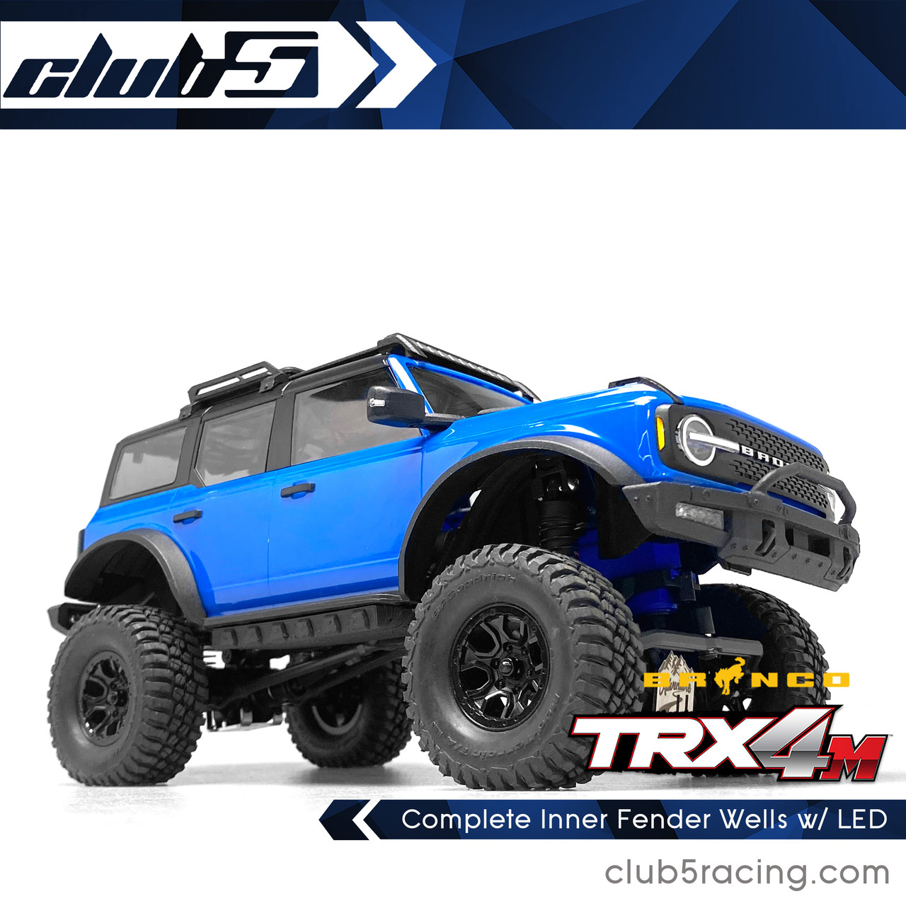 Complete Inner Fender Wells w/ LED for Traxxas TRX-4M Bronco