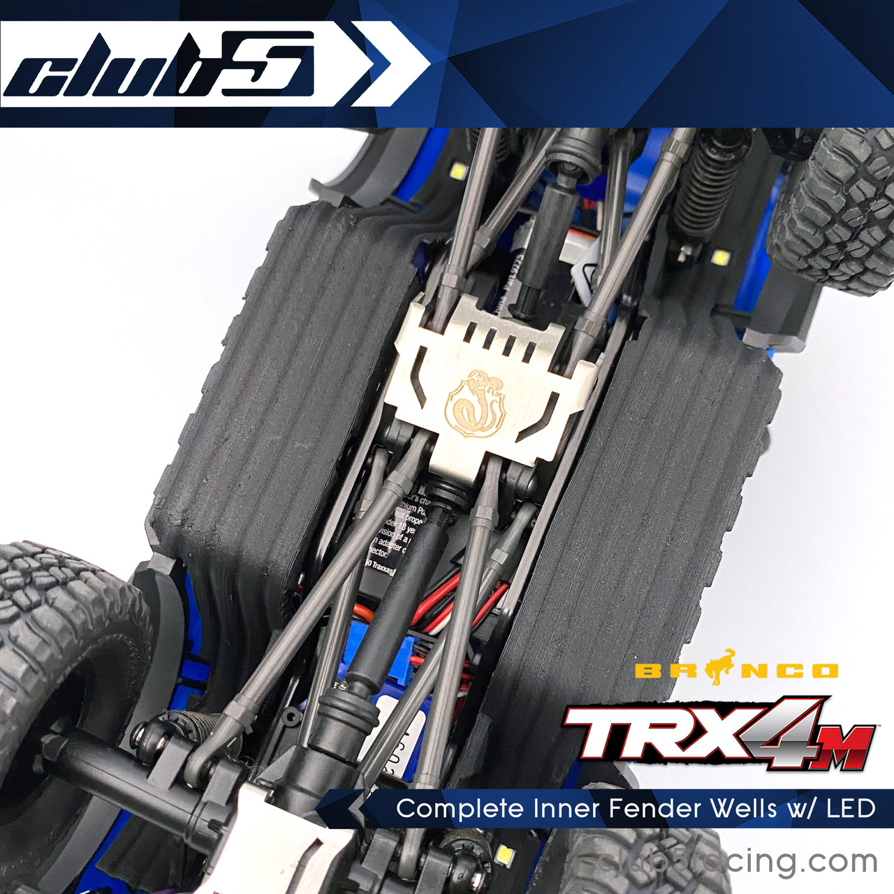 Complete Inner Fender Wells w/ LED for Traxxas TRX-4M Bronco