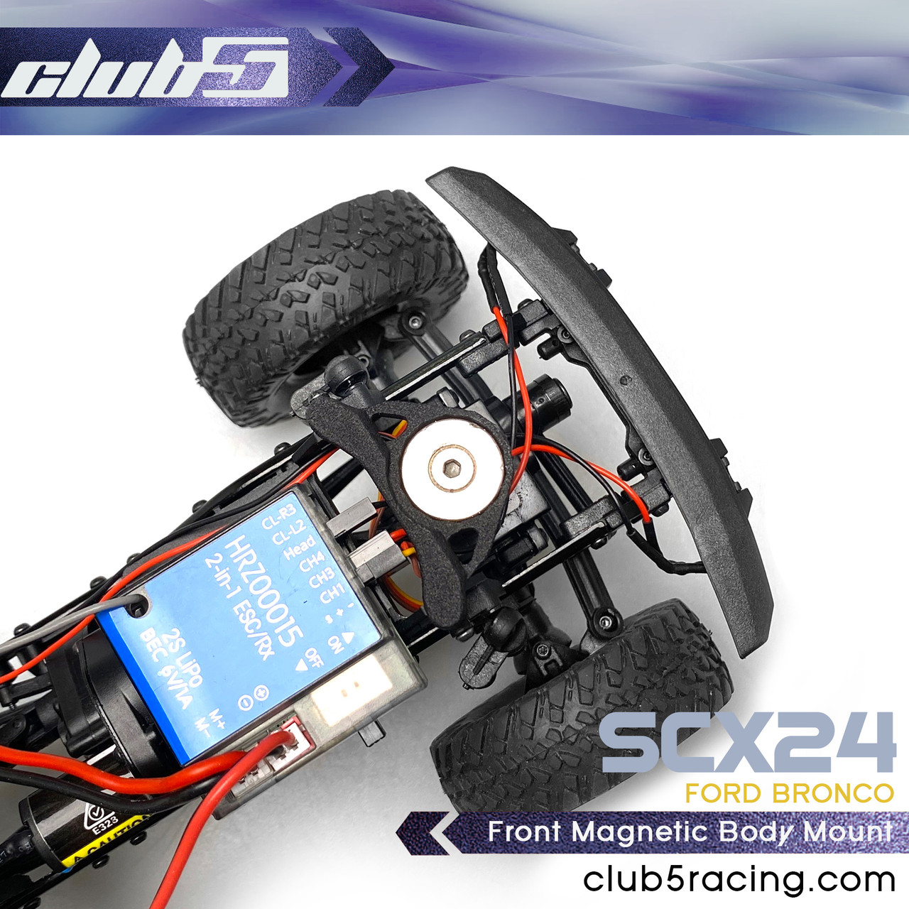 Front Magnetic Body Mount for Axial SCX24 Bronco