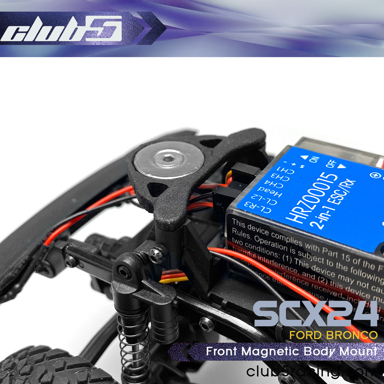 Front Magnetic Body Mount for Axial SCX24 Bronco