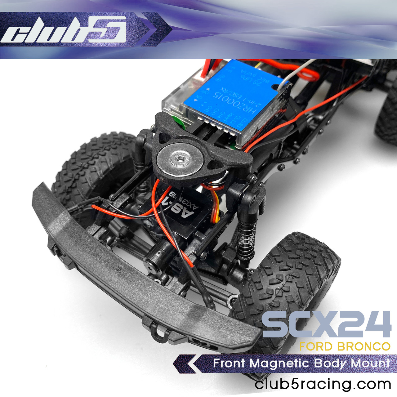 Front Magnetic Body Mount for Axial SCX24 Bronco