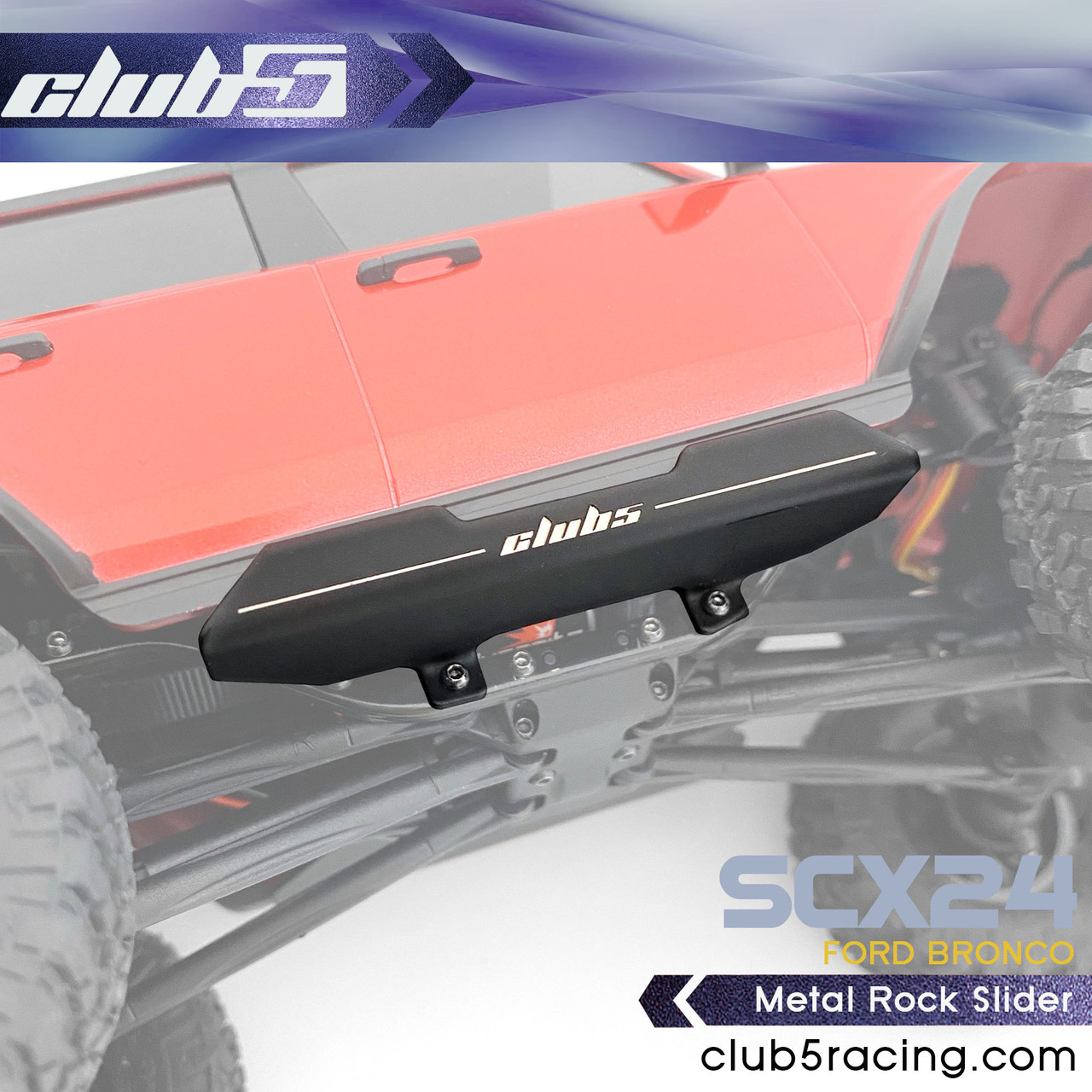 Metal Rock Slider for Axial SCX24 Bronco / Wrangler JLU
